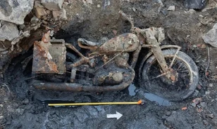 Low Danube reveals wartime motorcycle and soldiers’ remains