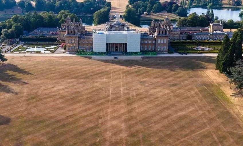 Dry weather reveals lost gardens and monastic buildings