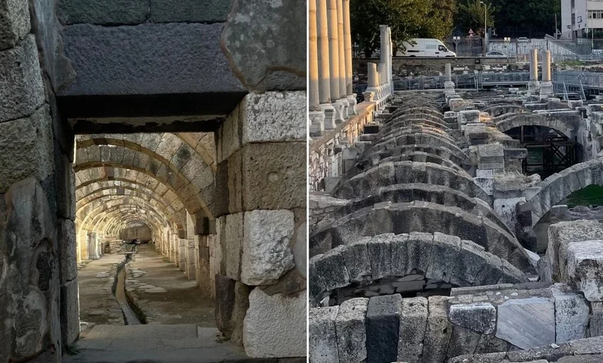 Roman water channel still flows beneath ancient Smyrna