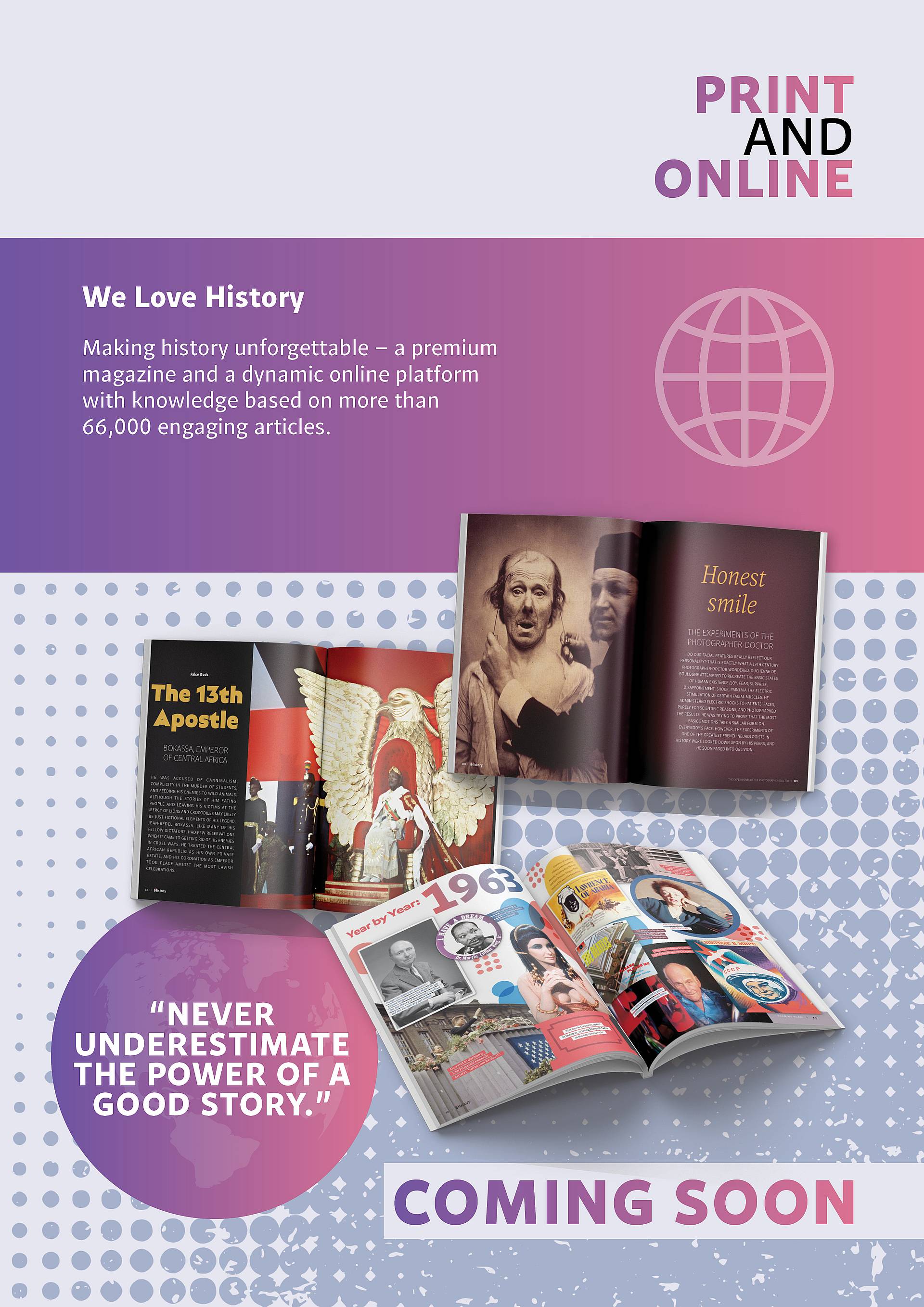 We Love History – Print and Online - Coming soon